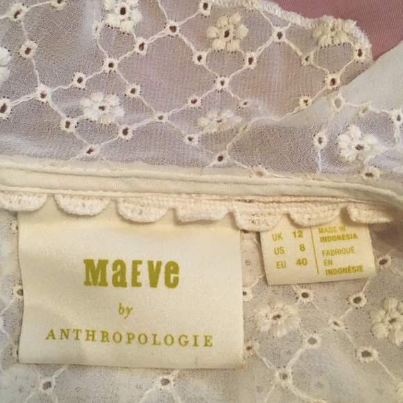Maeve by Anthropologie Laila embroidery wrap ruffle blouse 8 - Picture 5 of 7